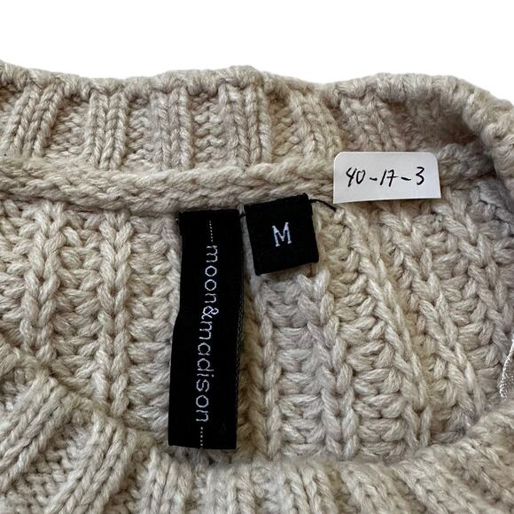 Moon & Madison Stone Knit Crop Pullover Sweater Women's Size Medium | 40-17-3 - Picture 3 of 6